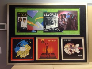 7 Album Covers custom framed of the band Be-Bop