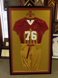 Thanks to all the Iowa State fans out there!  We are in the process of framing our 4th throwback jersey.