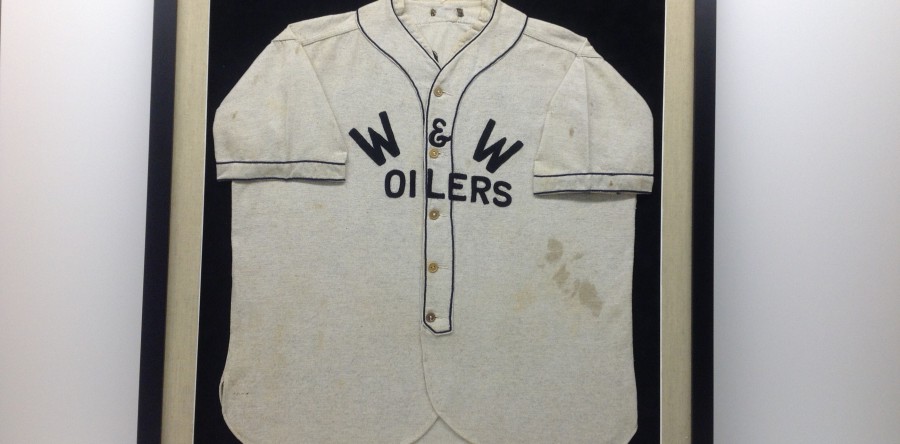 OLD BASEBALL JERSEY FRAMED