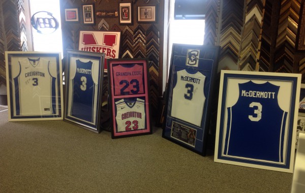 A Room Full of Custom Framed Jerseys