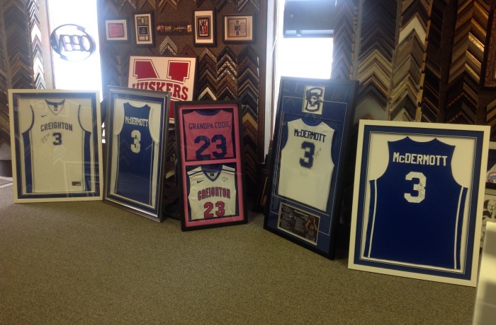 A Room Full of Custom Framed Jerseys