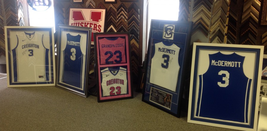 A Room Full of Custom Framed Jerseys