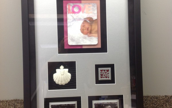 Baby Collage Items Framed