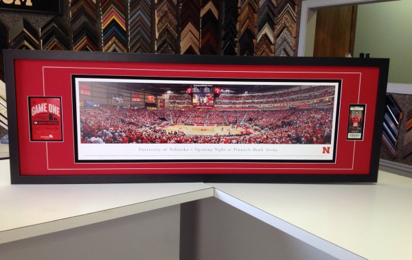 Basketball Photo with Tickets Framed