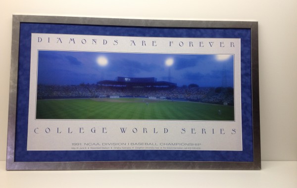 College World Series Print Custom Framed