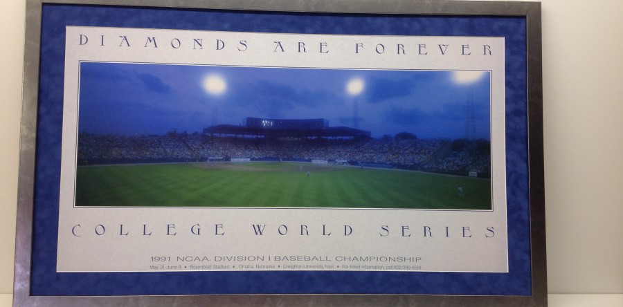 College World Series Print Custom Framed