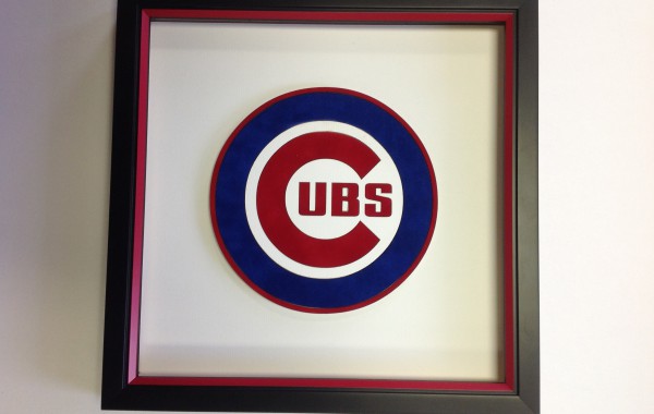 Cubs Logo Custom Framed