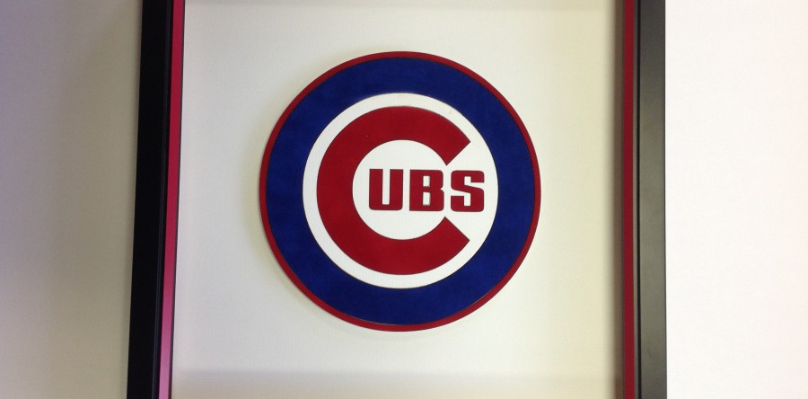 Cubs Logo Custom Framed
