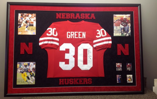 Custom Framed Jersey with Cut Out Letters