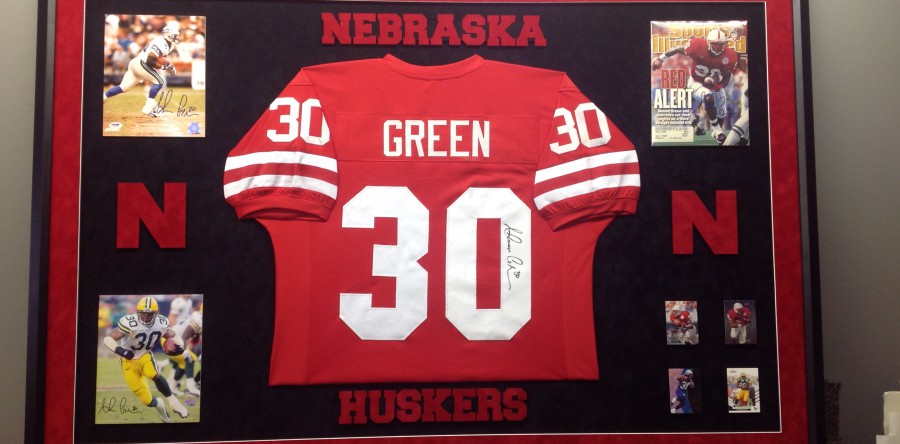 Custom Framed Jersey with Cut Out Letters