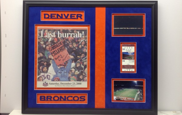 Denver Broncos Collage Framed