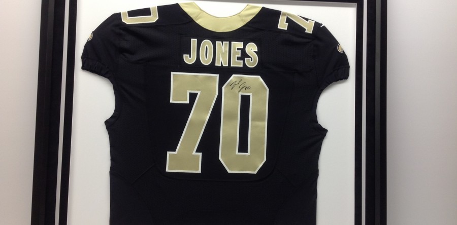 Framed Jersey with White Cut Out in Mat