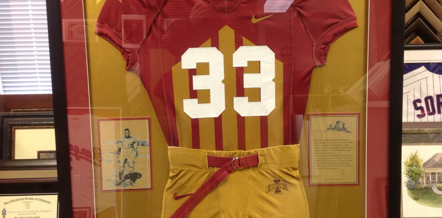 Full Football Jersey Framed with Custom Logo