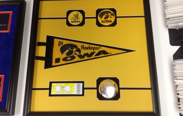 Iowa Hawkeyes Collage Custom Framed