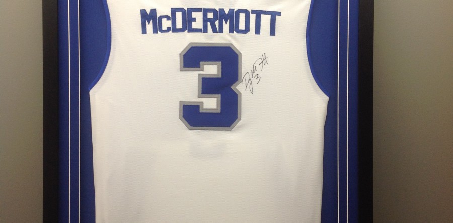 Jersey Framed with Logo and Custom Plate