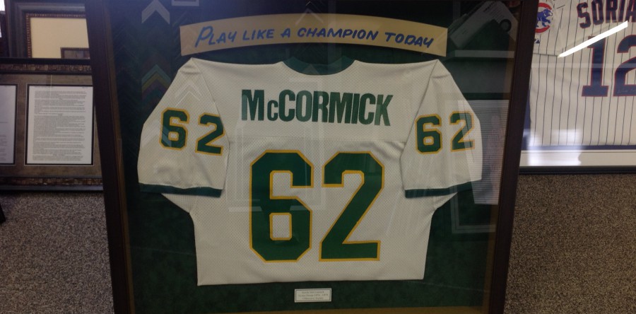 Notre Dame Framed Jersey with Custom Plate