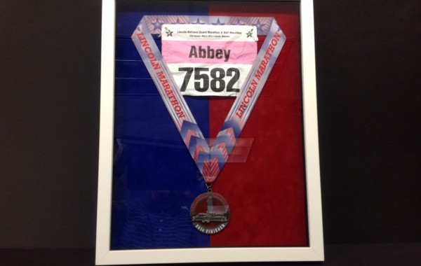 Running Bib and Medal Custom Framed