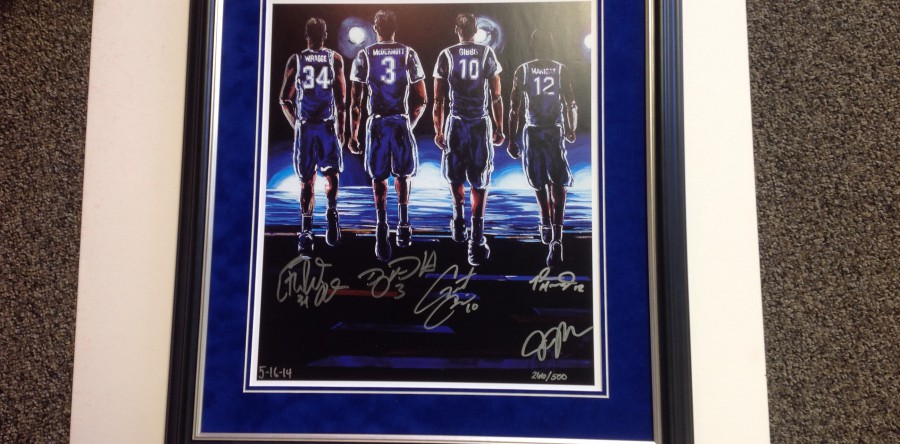 Signed Creighton Bluejay Print Framed