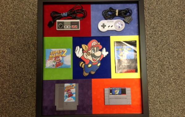 Super Nintendo Items Framed