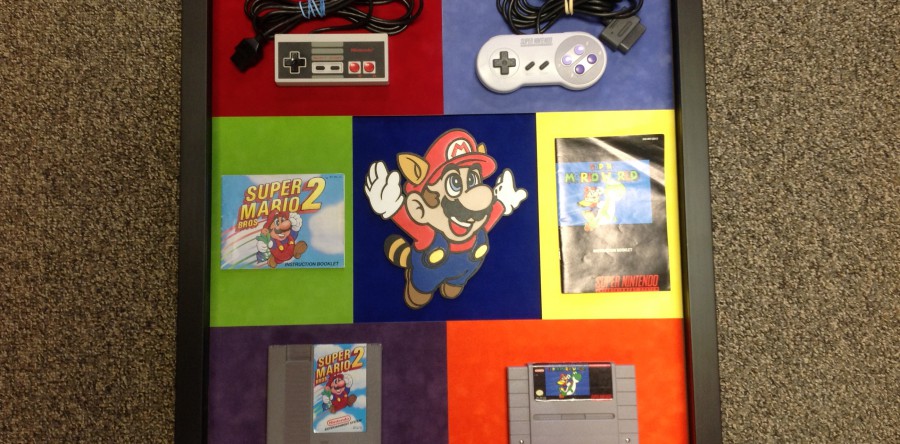 Super Nintendo Items Framed