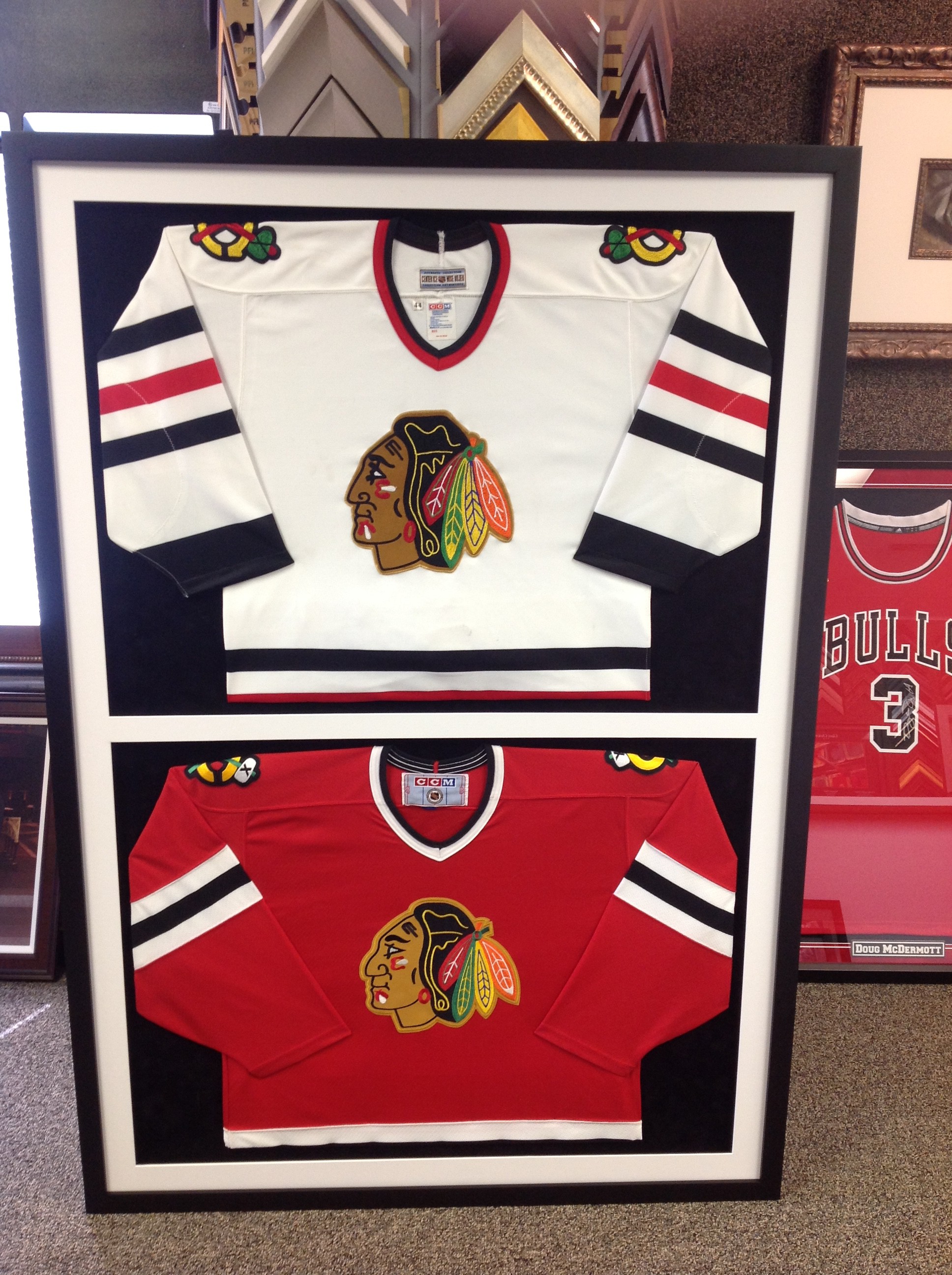 framed hockey jersey