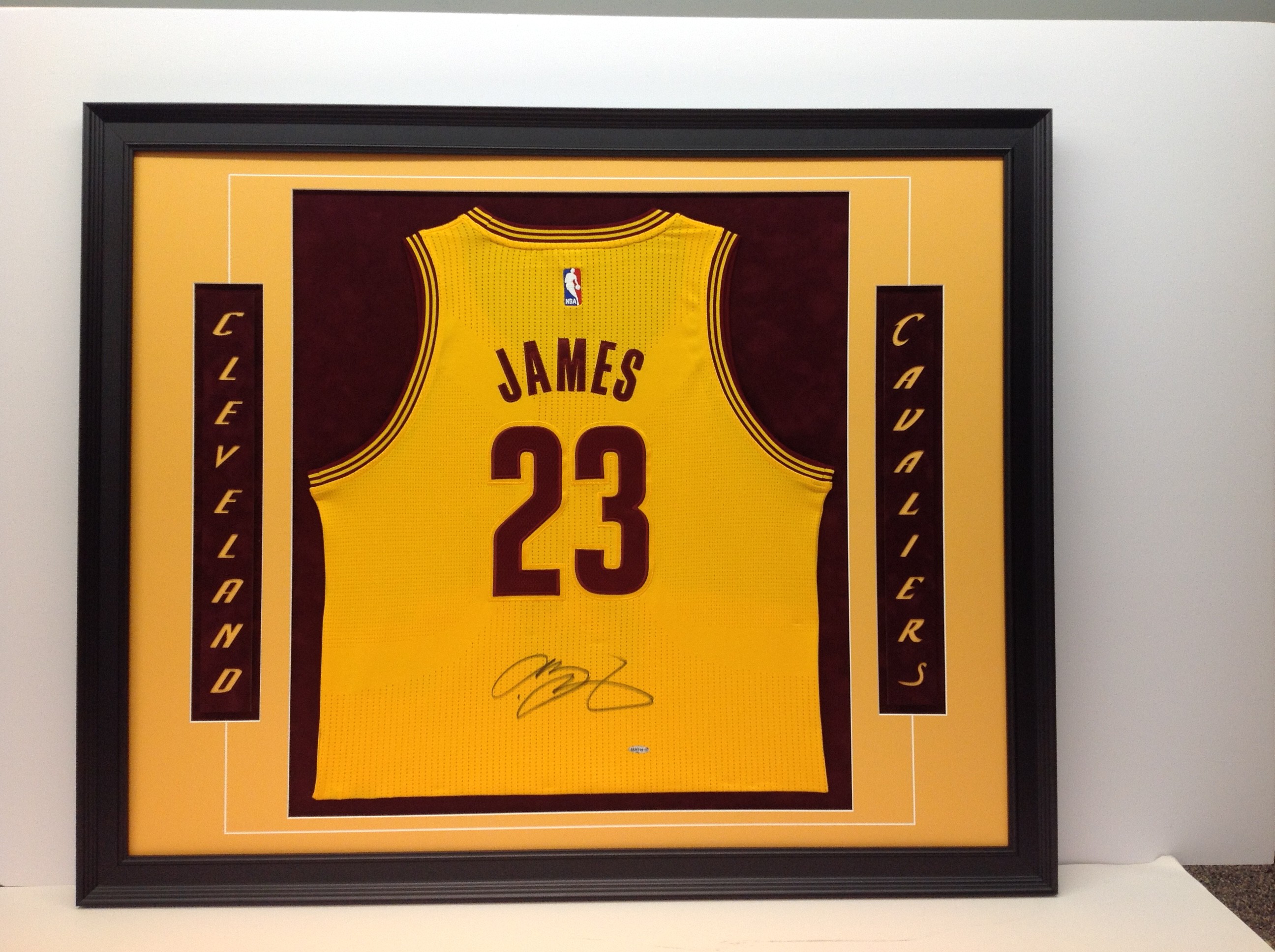 framed lebron jersey