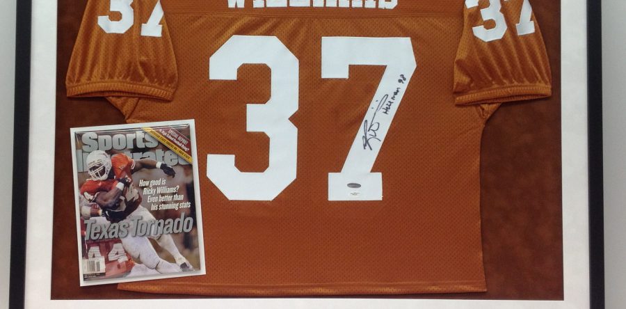 Ricky Williams Framed Jersey