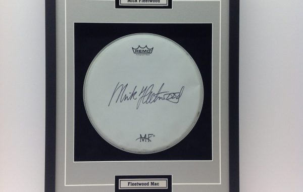 Framed Drumhead of Mick Fleetwood