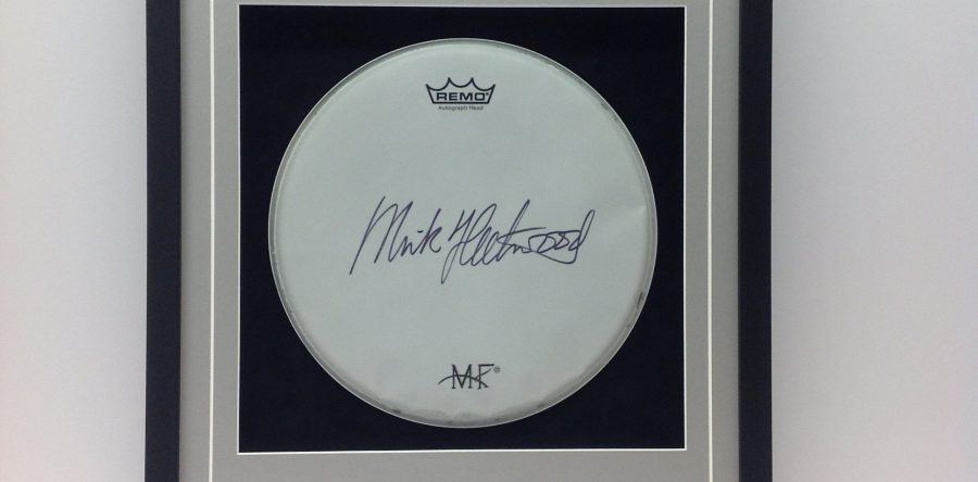 Framed Drumhead of Mick Fleetwood