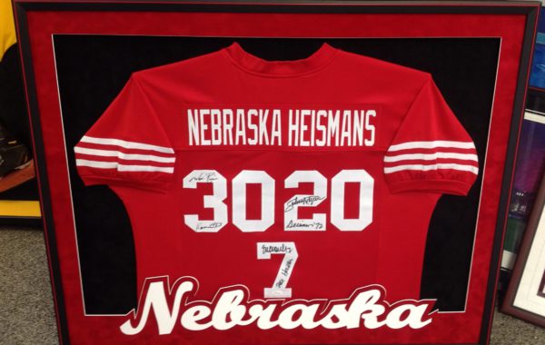 Nebraska Jersey Framed with our new Husker Mat