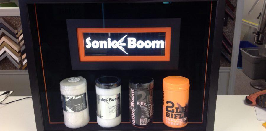 Shadow Box with LED Lit Sign