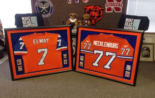 Denver Broncos Jerseys Framed