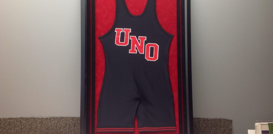 UNO Wrestling Jersey Framed