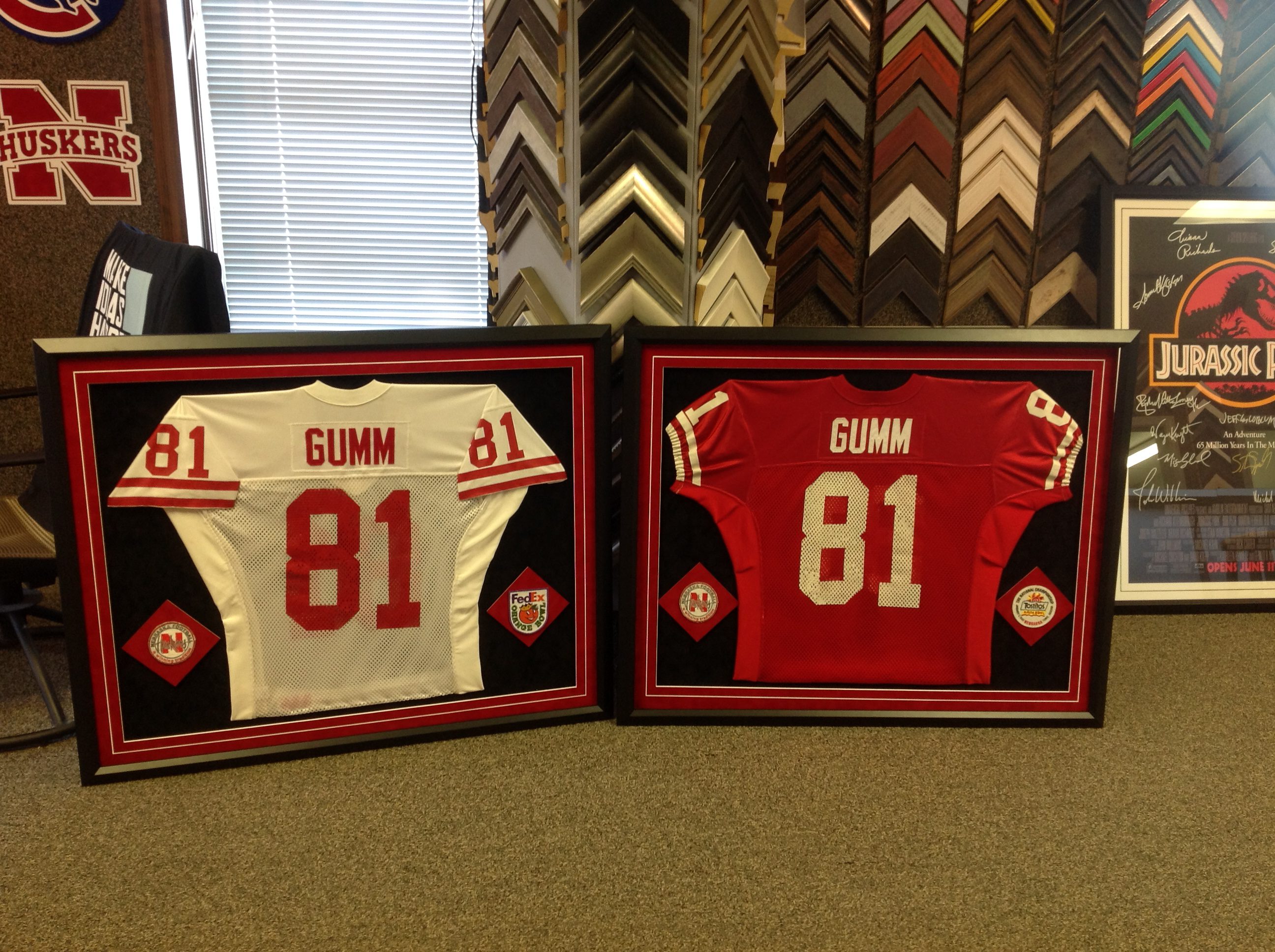 framed football jerseys