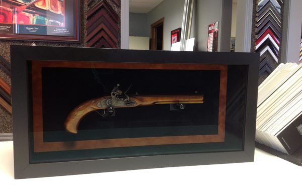 Old Revolver Framed in Shadow Box