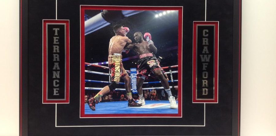 Boxing Photo with 2 Engraved Plates