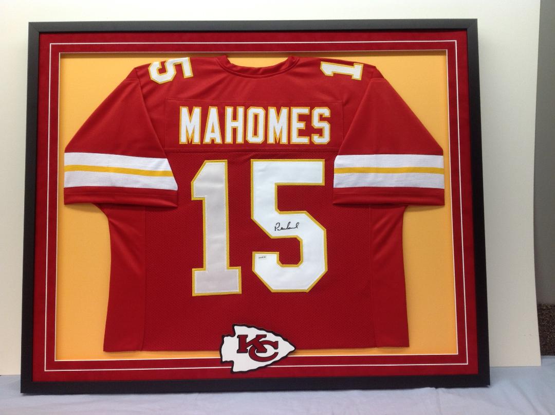 mahomes framed jersey