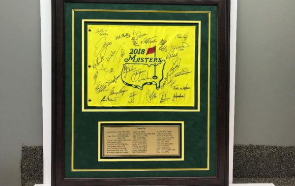 Signed Masters Flag with Engraved Plate