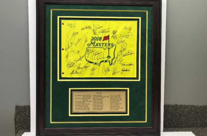 Signed Masters Flag with Engraved Plate