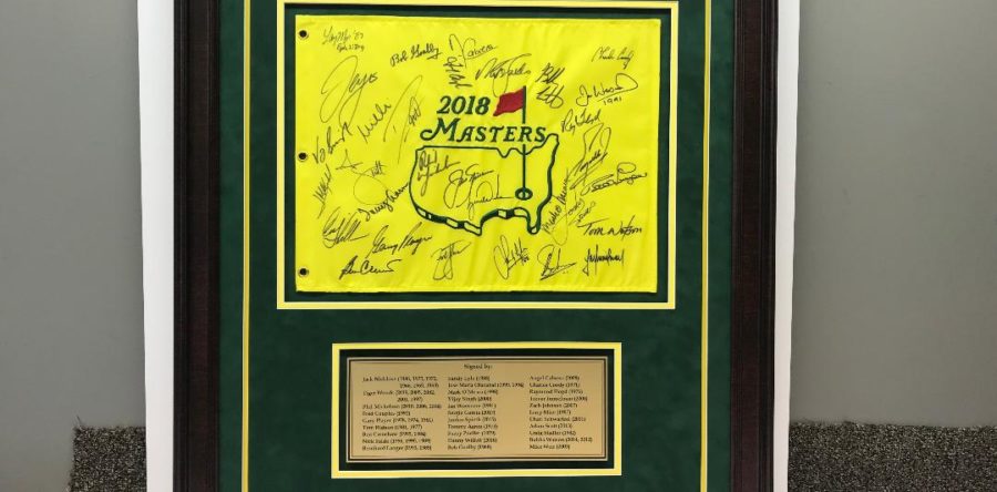 Signed Masters Flag with Engraved Plate