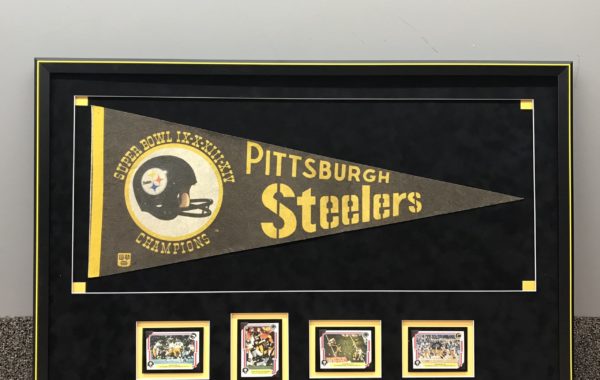 Pennant w/Football Cards