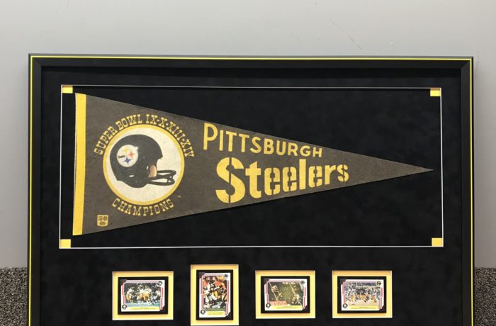 Pennant w/Football Cards