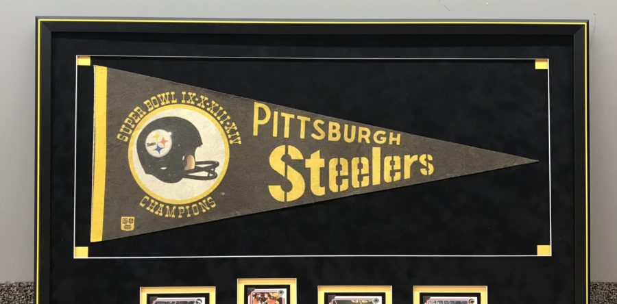 Pennant w/Football Cards