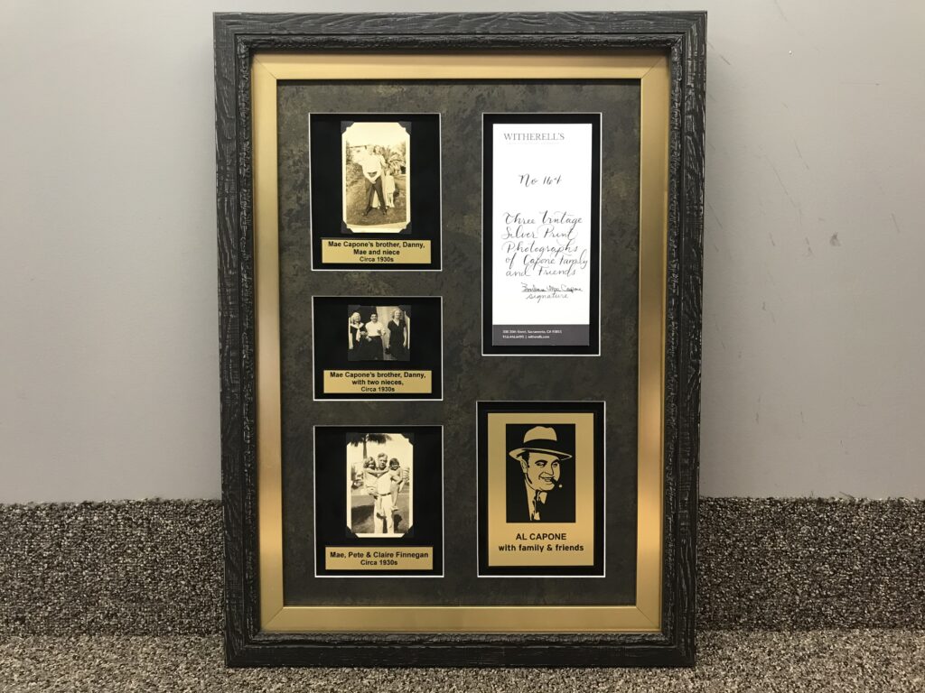 Al Capone Photos & Engraved Plates B&C Custom Framing