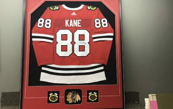 Kane Jersey Framed with Custom Logos