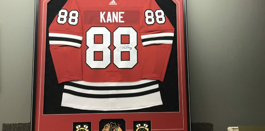 Kane Jersey Framed with Custom Logos