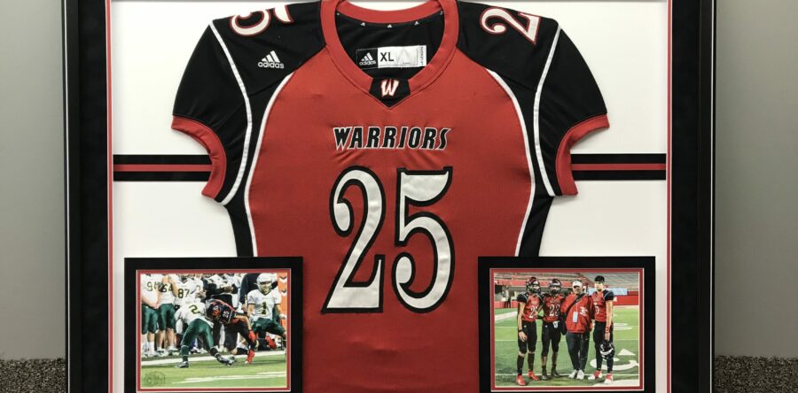 Football Jersey with Photos and School Colors